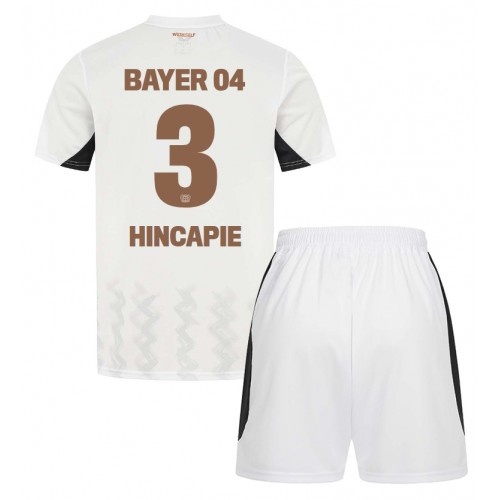 Fotbalové Dres Bayer Leverkusen Piero Hincapie #3 Dětské Venkovní 2024-25 Krátký Rukáv (+ trenýrky)